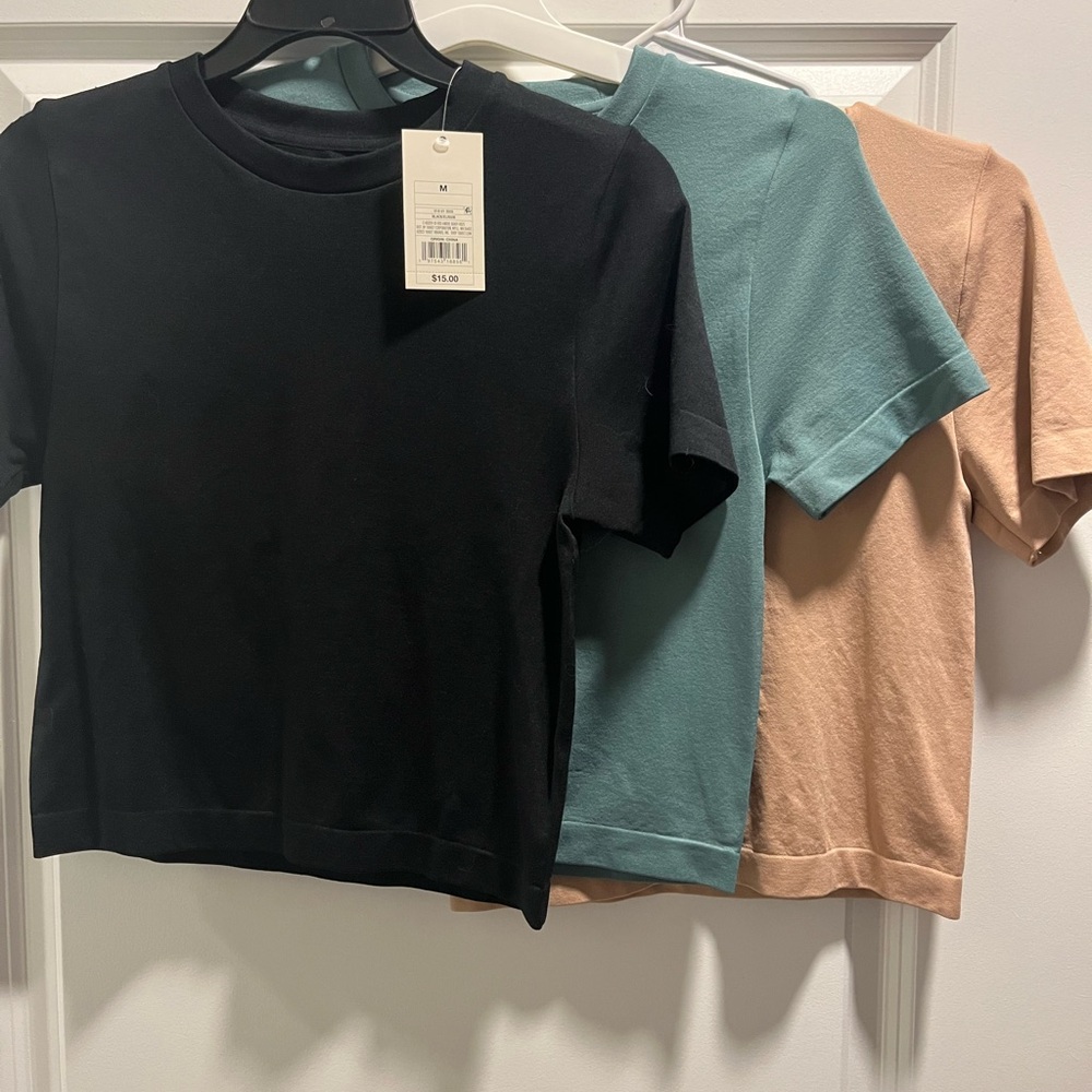 Women's Classic Black, Blue, and Tan Tops- A New Day, Target Brand New!